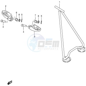 RM125 (E2) drawing STAND - FOOTREST