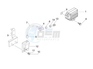 Liberty 50 2t Sport (UK) UK drawing Voltage Regulators - Electronic Control Units (ecu) - H.T. Coil