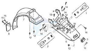 XS-125-K drawing REAR FENDER