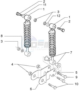 X9 125 drawing Shock absorbers