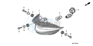 XL700VA9 UK - (E / ABS MKH SPC) drawing TAILLIGHT