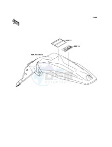 KLX450R KLX450ABF EU drawing Labels