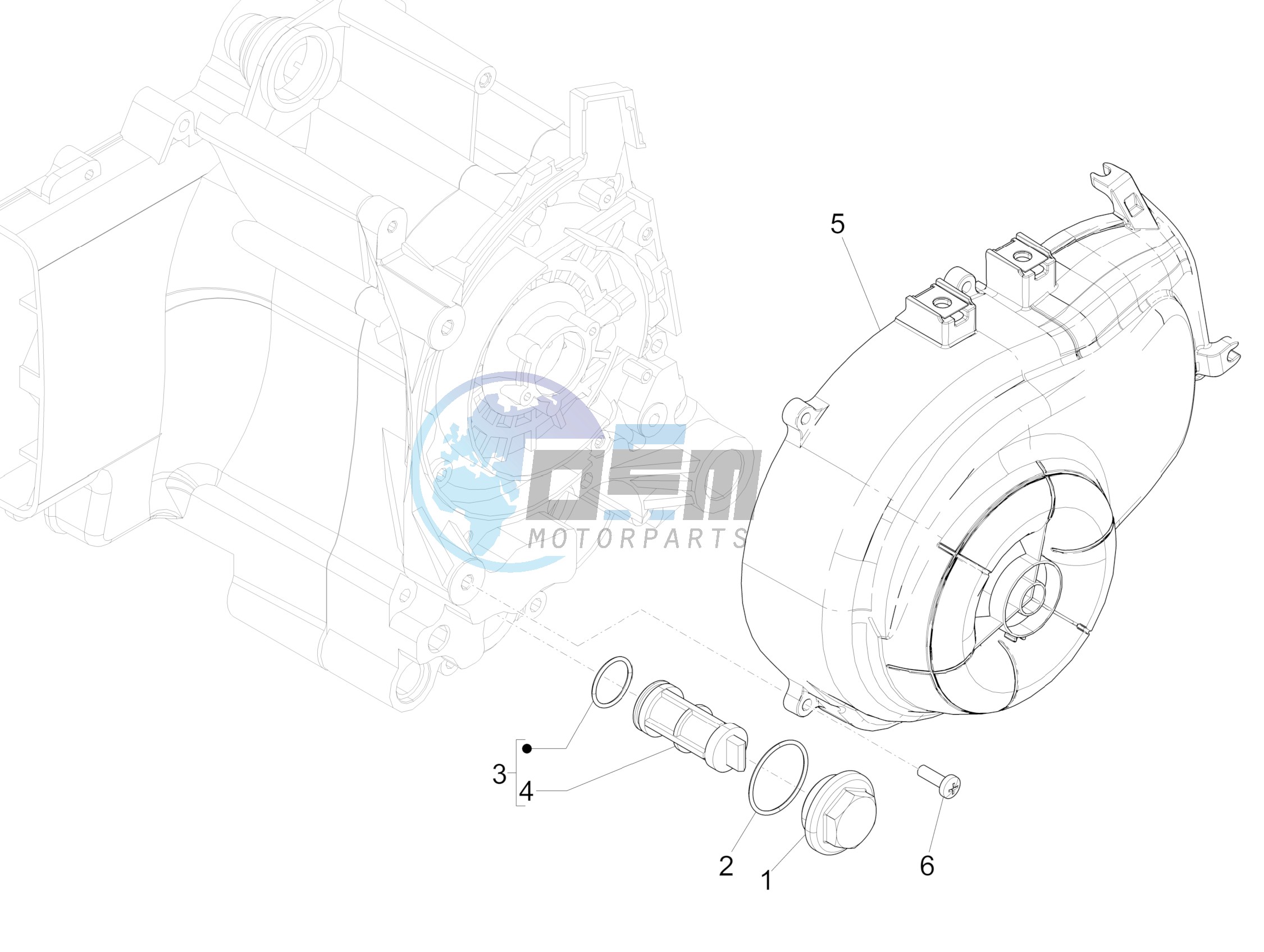 Flywheel magneto cover - Oil filter