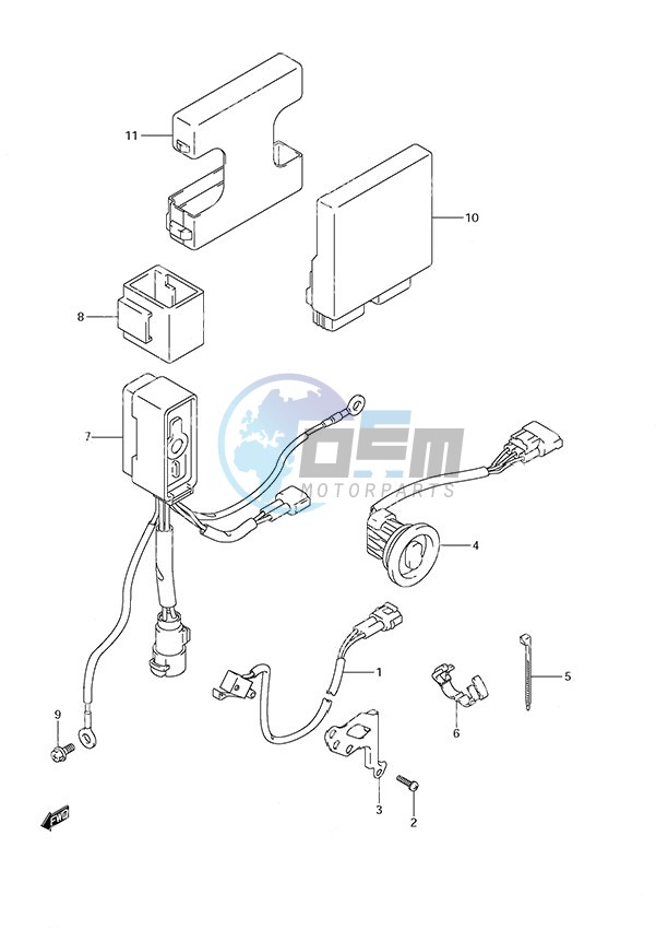 PTT Switch/Engine Control Unit