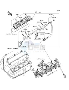 NINJA ZX-6RR ZX600-N1H FR GB XX (EU ME A(FRICA) drawing Top Feed Injecter