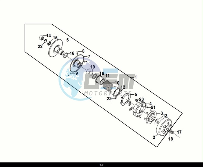 DRIVEN PULLEY ASSY