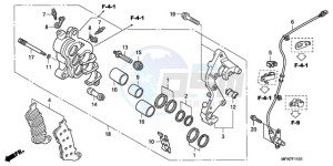 CB1000RA9 France - (F / ABS CMF) drawing R. FRONT BRAKE CALIPER (CB1000RA)