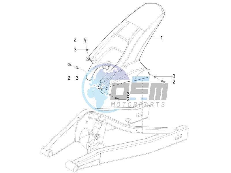 Rear mudguard