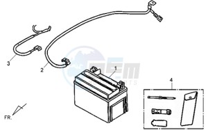 ALLO 50 45KMH drawing BATTERY