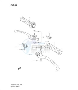 GSXF650 drawing HANDLE LEVER (GSX650FAL1 E21)