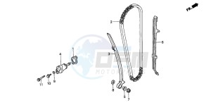 TRX200D FOURTRAX drawing CAM CHAIN/TENSIONER