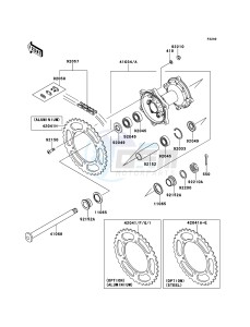 KX450F KX450E9F EU drawing Rear Hub