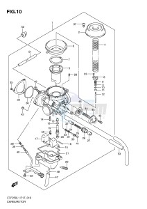 LT-F250 (E17) drawing CARBURETOR (LT-F250L1 E24)