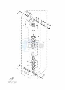 YZ250 (BCRD) drawing REAR SUSPENSION