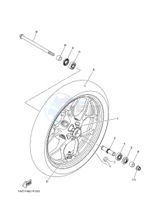 MTN250 MTN-250 MT-250 (B046) drawing FRONT WHEEL