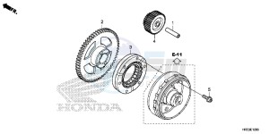 TRX420FM1E TRX420 Europe Direct - (ED) drawing STARTING GEAR