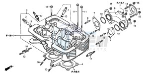 CB250 drawing CYLINDER HEAD (CB250P6)