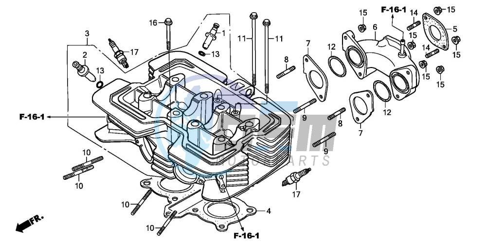 CYLINDER HEAD (CB250P6)