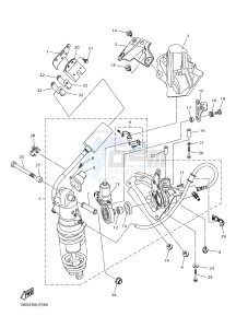 FJR1300AE FJR1300-AS FJR1300AS (B954) drawing REAR SUSPENSION