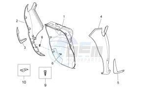 Scarabeo 125-200 ie Light drawing Front body - Front shield