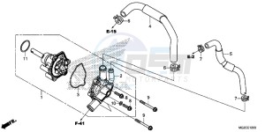 CB500FE CB500F UK - (E) drawing WATER PUMP