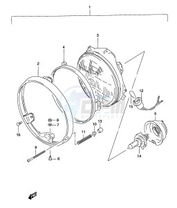 GS500 (P19) drawing HEADLAMP (GS500K3 UK3 HK3 HUK3 P2, P19, P54)