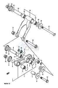 RM250 (K-L-M-N) drawing CUSHION LEVER (MODEL L)