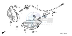 TRX250TM9 Australia - (U) drawing HEADLIGHT