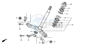 XR80R drawing STEERING STEM