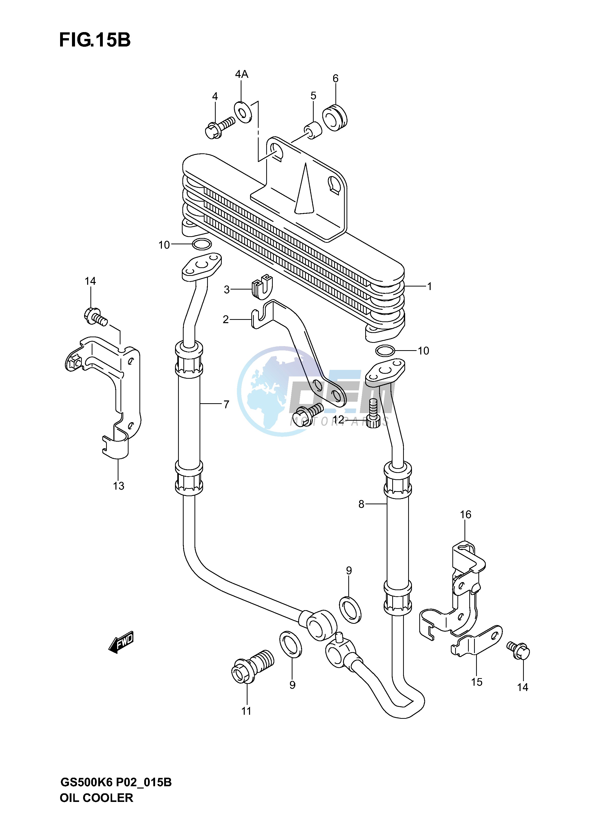 OIL COOLER (GS500FK4 K5 K6 FUK4 K5 K6)