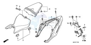 CB1000R9 UK - (E / MPH) drawing SEAT/SEAT COWL