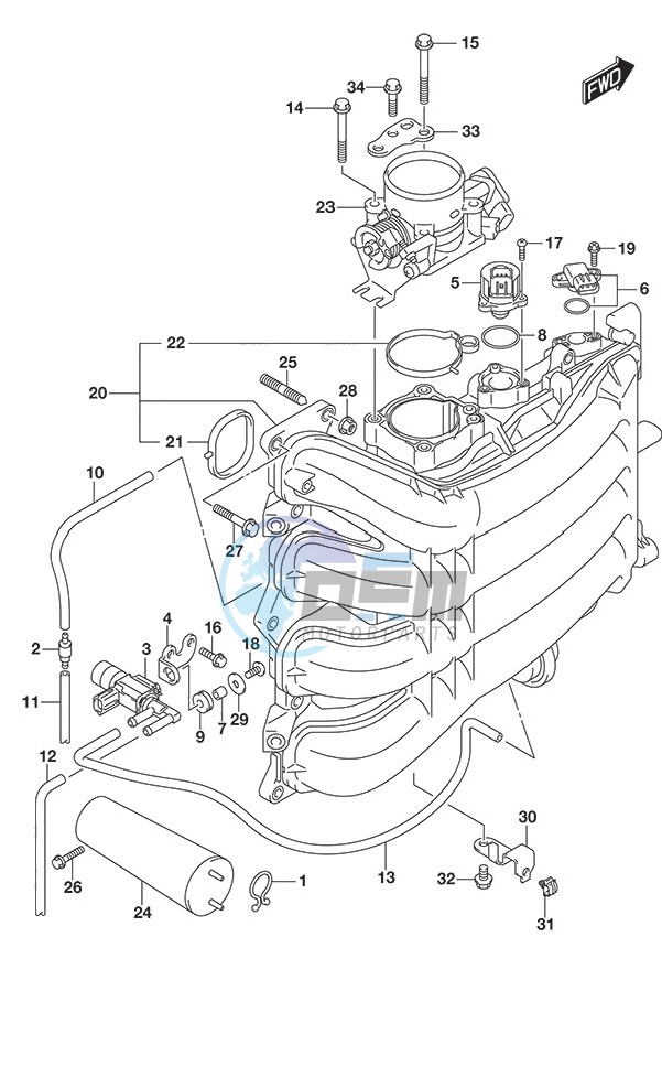 Inlet Manifold/Throttle Body