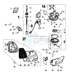 FIGHT RW3A drawing CARBURETTOR