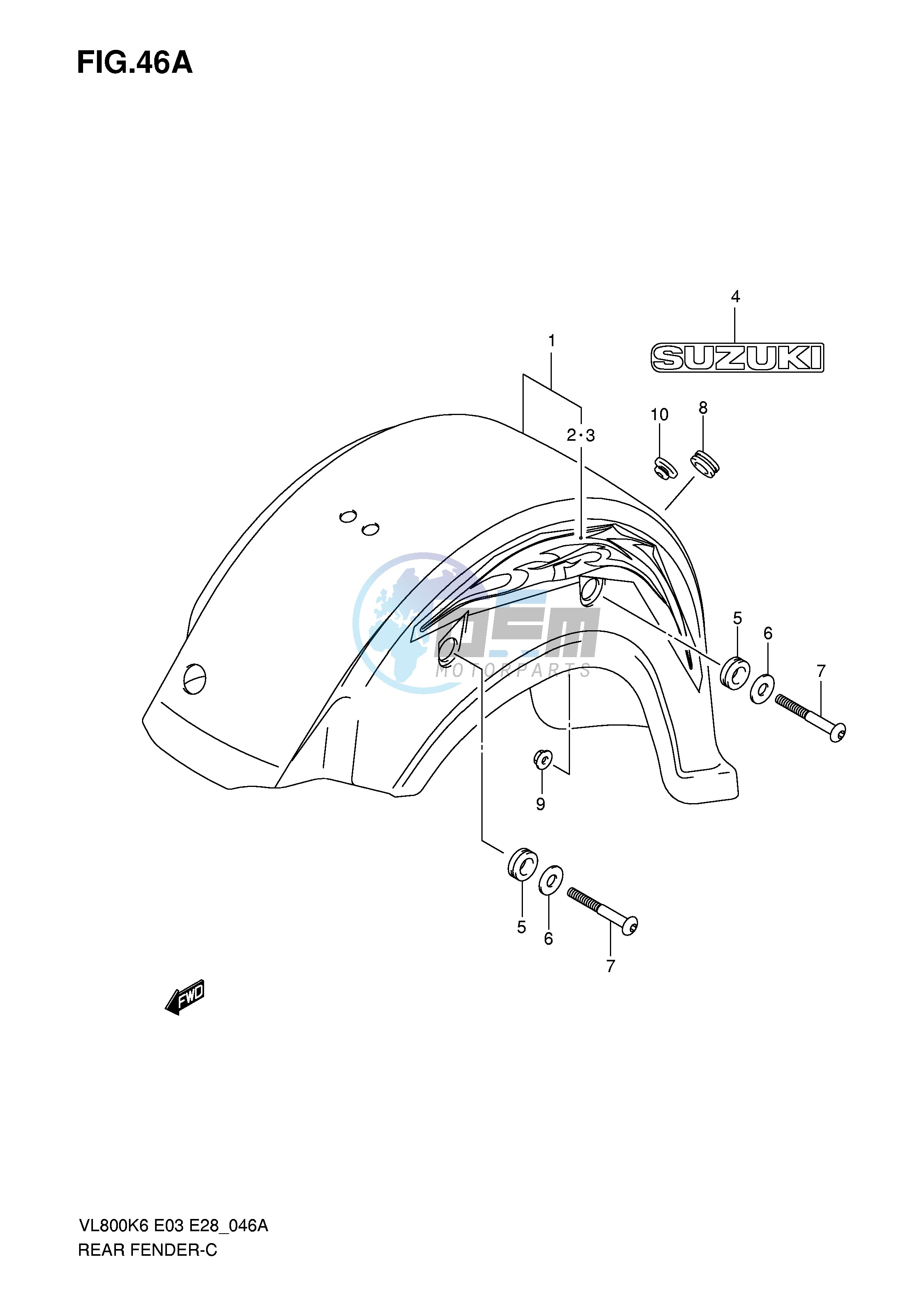 REAR FENDER (VL800CK7)