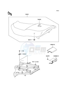 ZZR600 ZX600-E13H GB XX (EU ME A(FRICA) drawing Seat