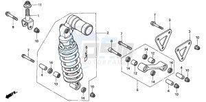 CBR900RE drawing REAR CUSHION (CBR900RR2,3)