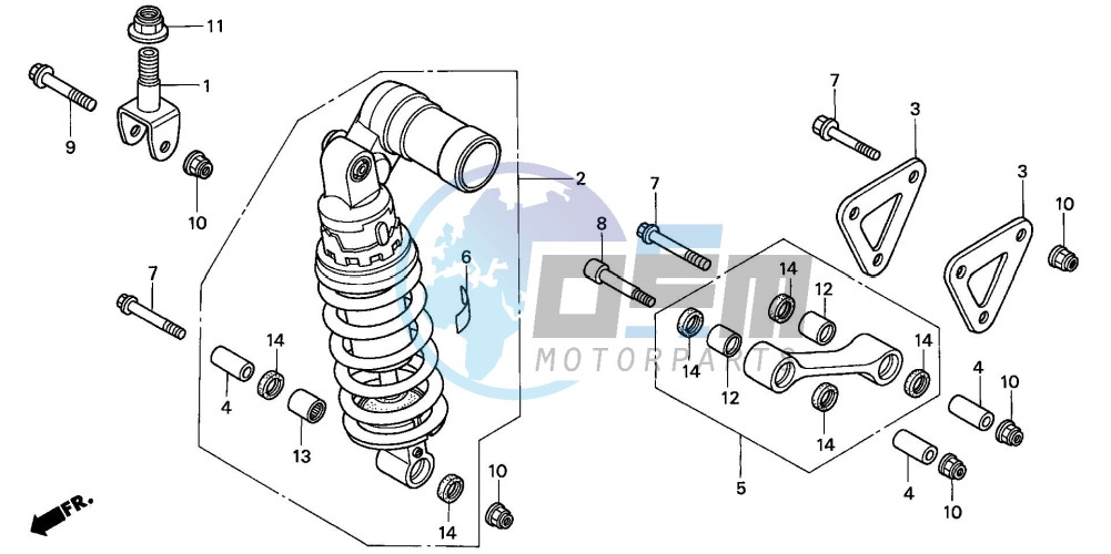 REAR CUSHION (CBR900RR2,3)