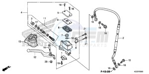 CRF250MF CRF250M UK - (E) drawing FRONT BRAKE MASTER CYLINDER