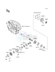 KRF 750 L [TERYX 750 FI 4X4 LE SPORT MONSTER ENERGY] (L9F-L9FA) L9FA drawing FRONT BEVEL GEAR