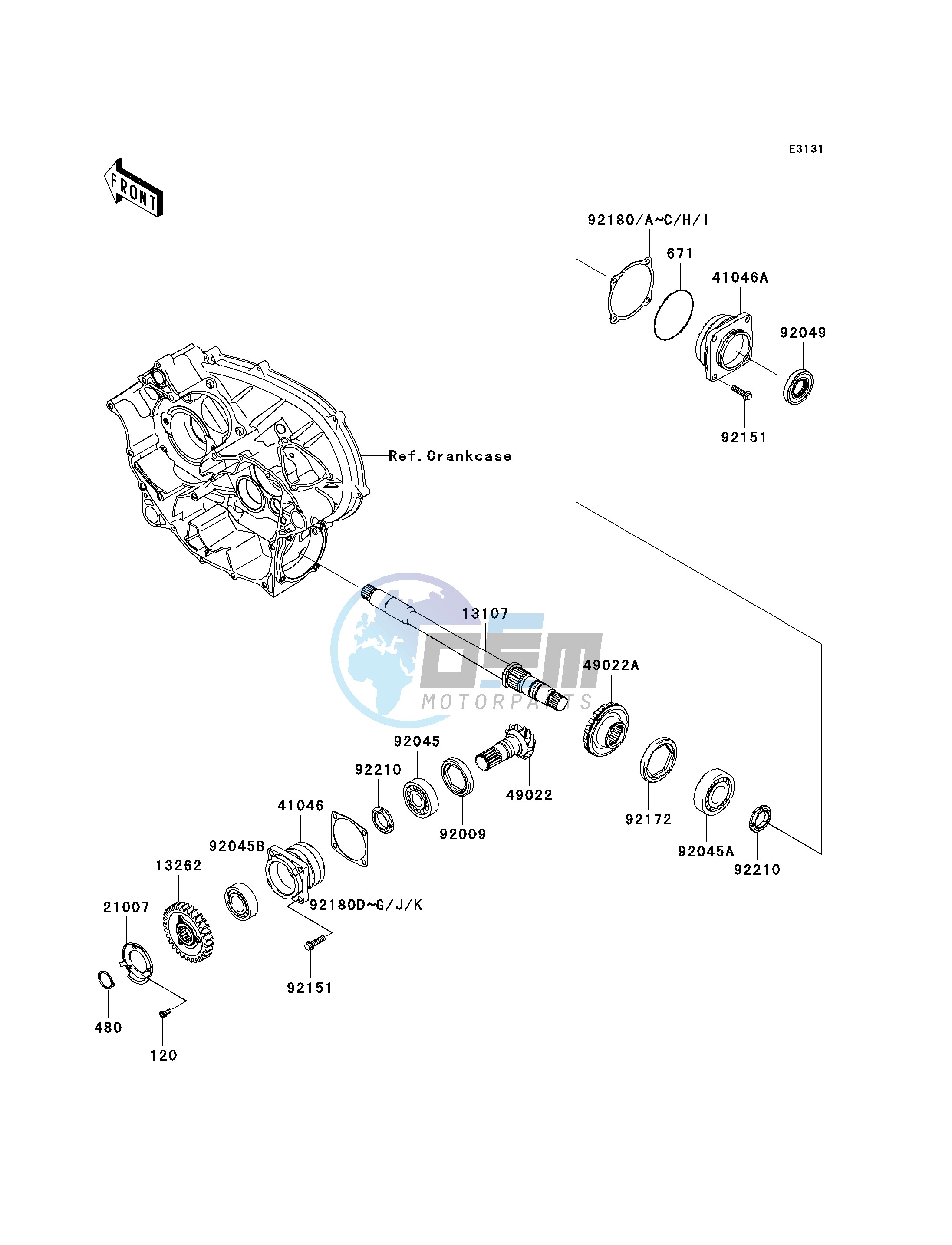 FRONT BEVEL GEAR