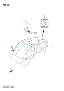 VZ800 (E3-E28) MARAUDER drawing FUEL TANK COVER