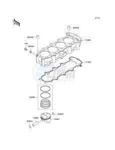 ZX 600 B [NINJA ZX-6RR] (K1) [NINJA ZX-6RR] drawing CYLINDER_PISTON-- S- -