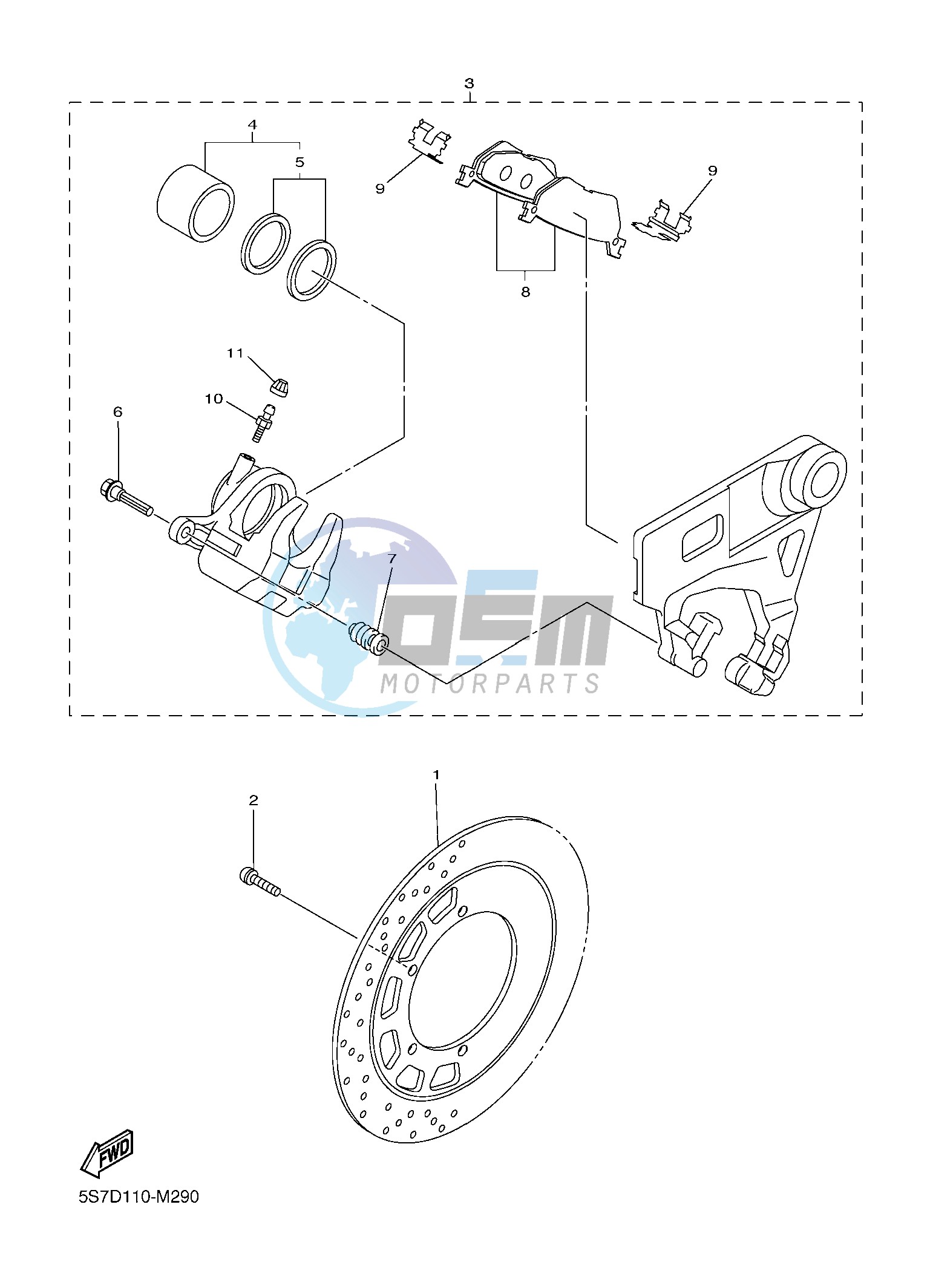 REAR BRAKE CALIPER