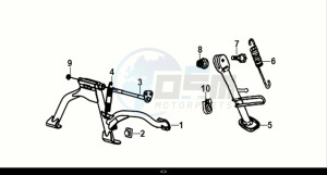 JET4 RX 50 (XE05W3-EU) (E5) (M1) drawing MAIN STAND - KICK STARTER ARM