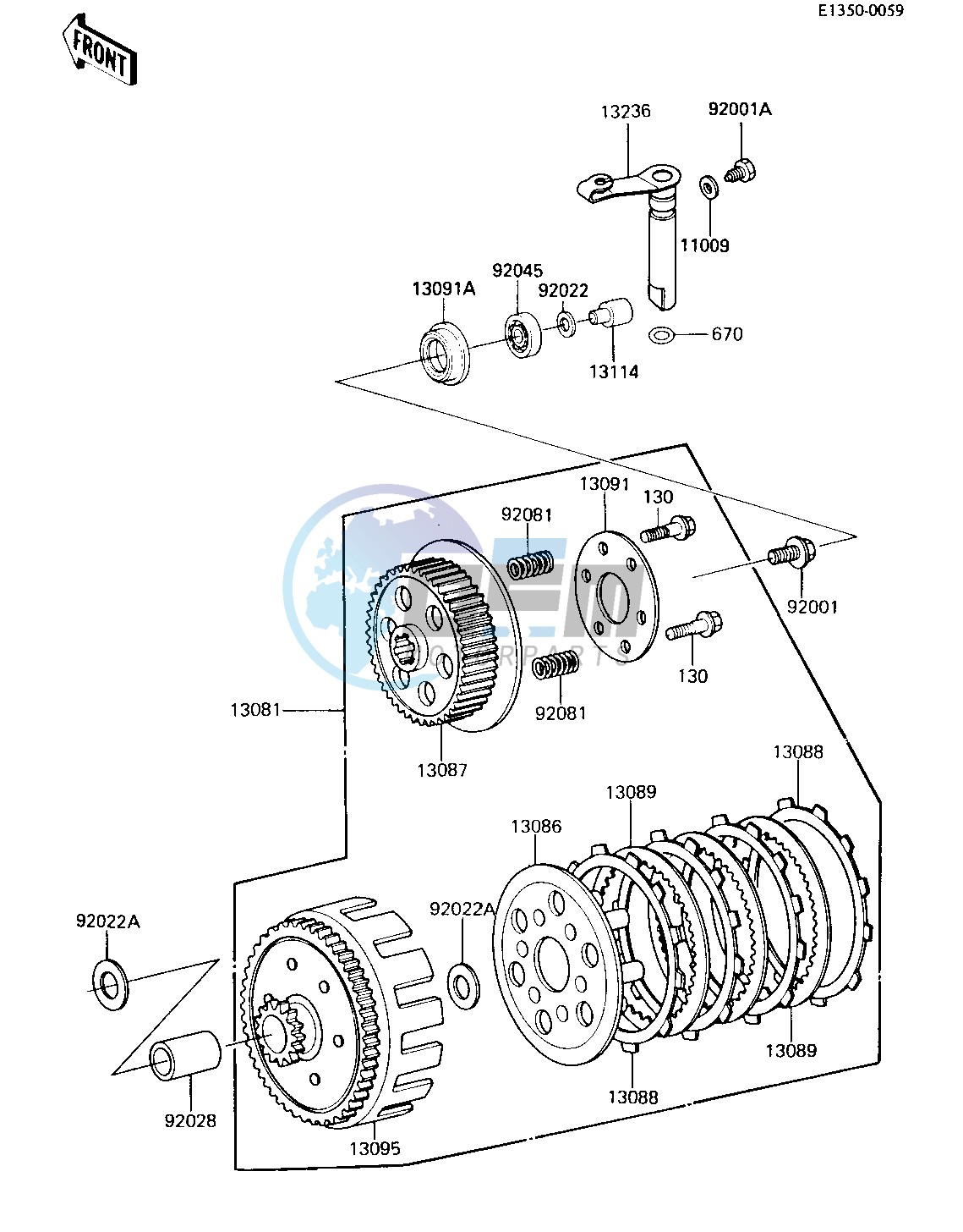 CLUTCH -- 84 KX80-E2- -