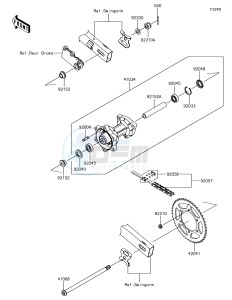 VERSYS-X 300 ABS KLE300CHF XX (EU ME A(FRICA) drawing Rear Hub