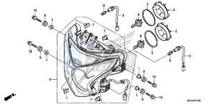 VFR1200XD Europe Direct - (ED) drawing HEADLIGHT