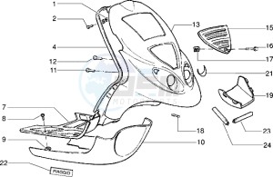 NRG 50 MC2 drawing Front shield-Footboard-Spoiler