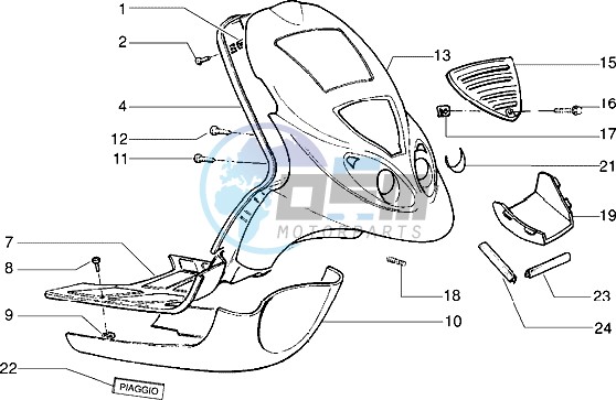 Front shield-Footboard-Spoiler