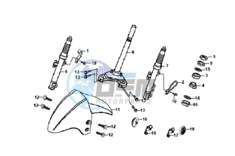 FRONT FORK/ FRONT FENDER / STEERING HEAD BEARING